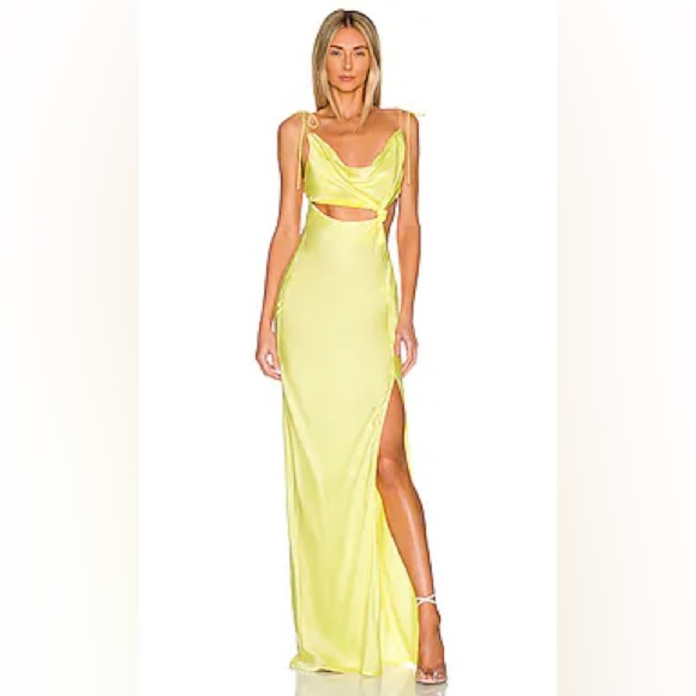 Revolve - Kyra Cut Out Maxi Dress in Yellow - For Love & Lemons